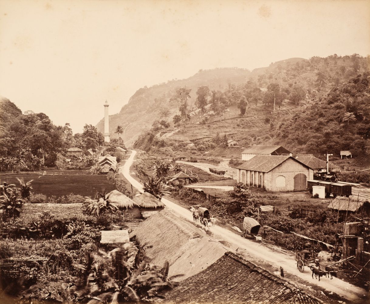Ceylon. A group of 13 photographs of Ceylon people and views, c. 1860s