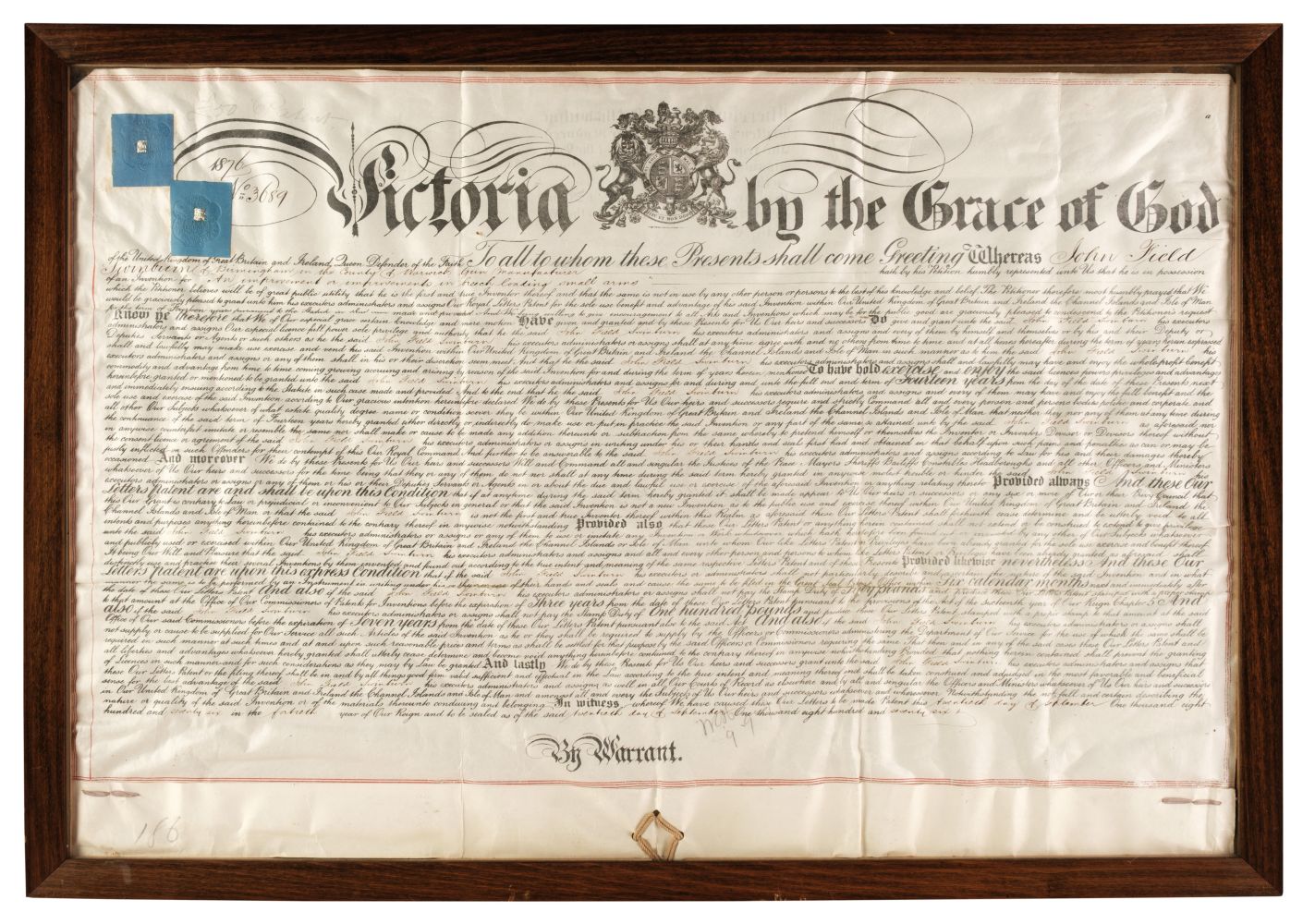 Victoria (1819-1901). Document Signed, 20 September 1876