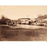 China. Chinese village in the Far North [and] View of a Chinese village, c. 1870