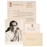 Gandhi (Rajiv, 1944-1991). Signed photograph, 'Rajiv Gandhi, 8.2.85'