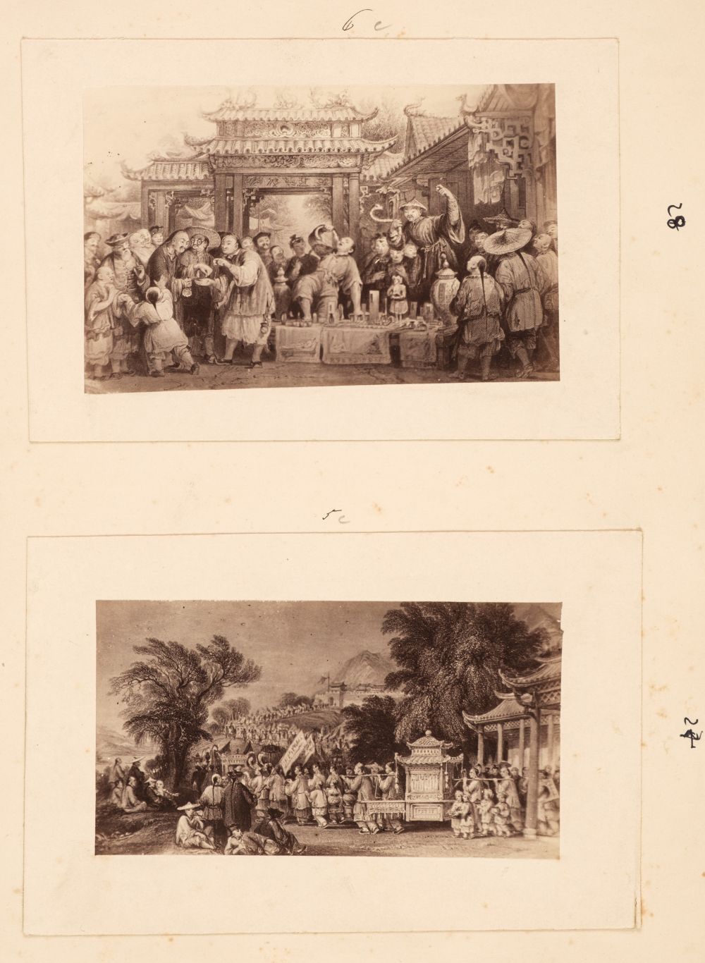 China. Six albumen print photographs, c. 1870 - Image 3 of 5
