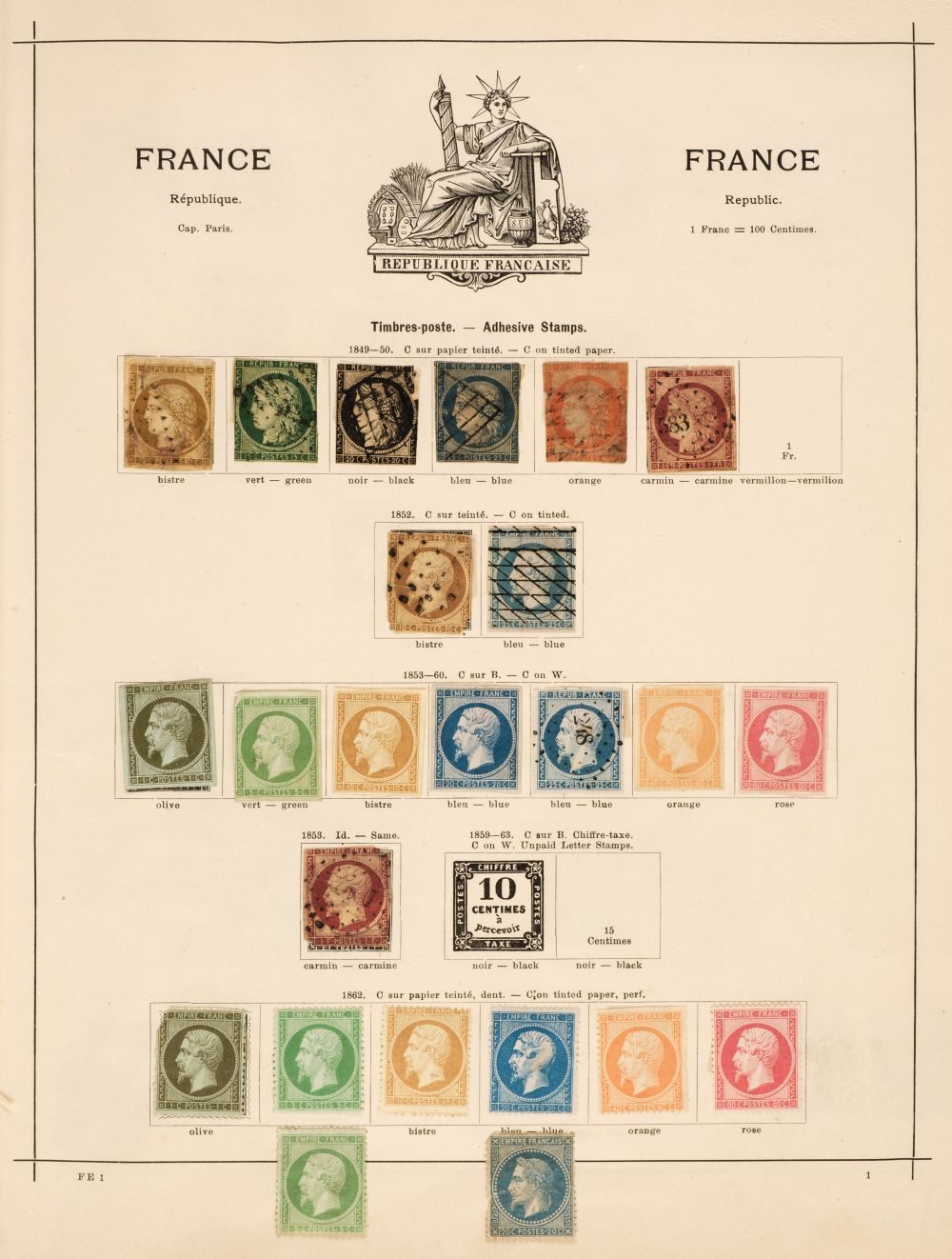 Stamps. A valuable 1897 ‘Richard Senf’ Illustrated Postage Stamp Album - Bild 3 aus 4