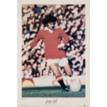 Football. A limited edition photographic print, signed by George Best