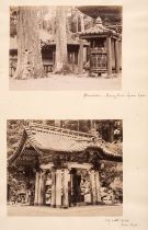 Japan. A group of 33 albumen print photographs of Japanese temples and sites, c. 1890