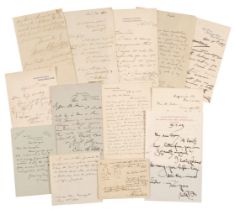 Artists’ Autographs. A good series of 17 Autograph Letters Signed by various artists