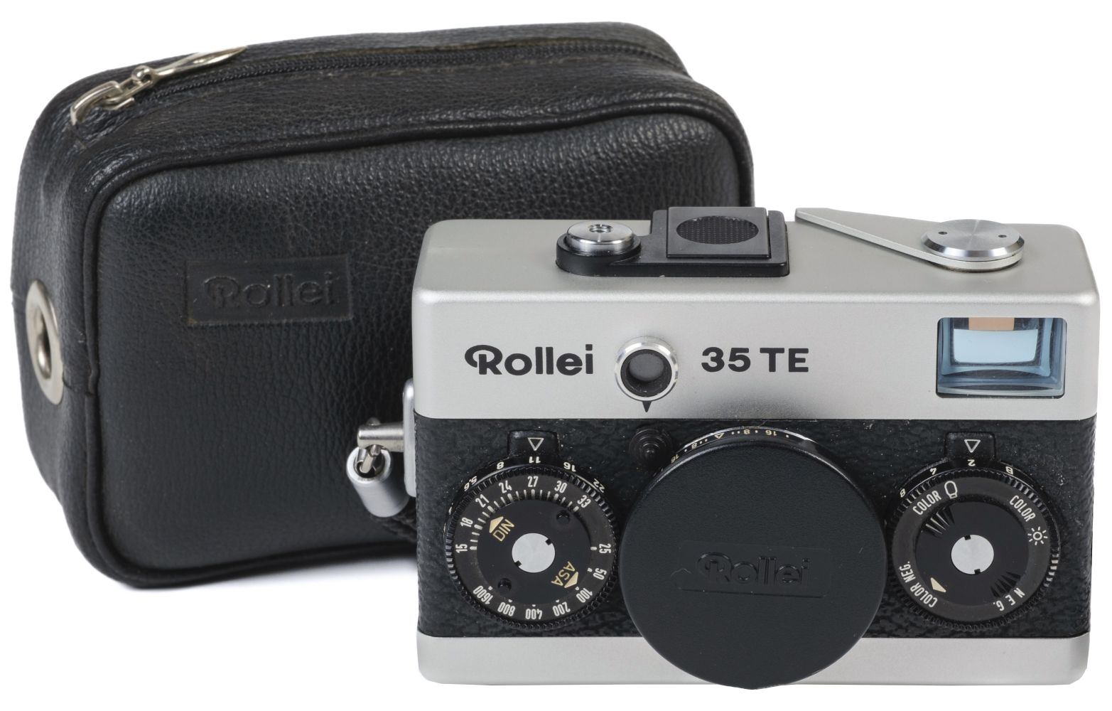 Rollei 35 TE silver & black top quality 35mm pocket film camera with Tessar 40mm f/3.5 lens