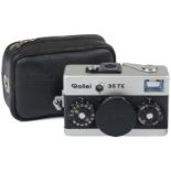 Rollei 35 TE silver & black top quality 35mm pocket film camera with Tessar 40mm f/3.5 lens