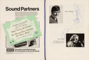 Royal Variety Performance Programme, 30th October 1972, multi-signed