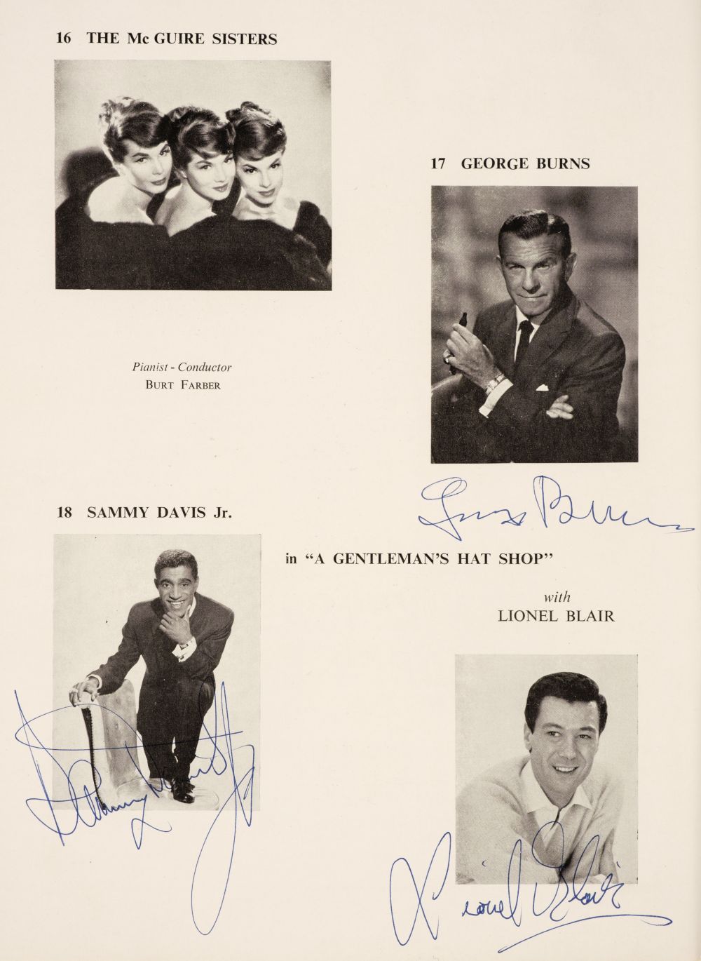 Royal Variety Performance multi-signed programmes, 1961-64