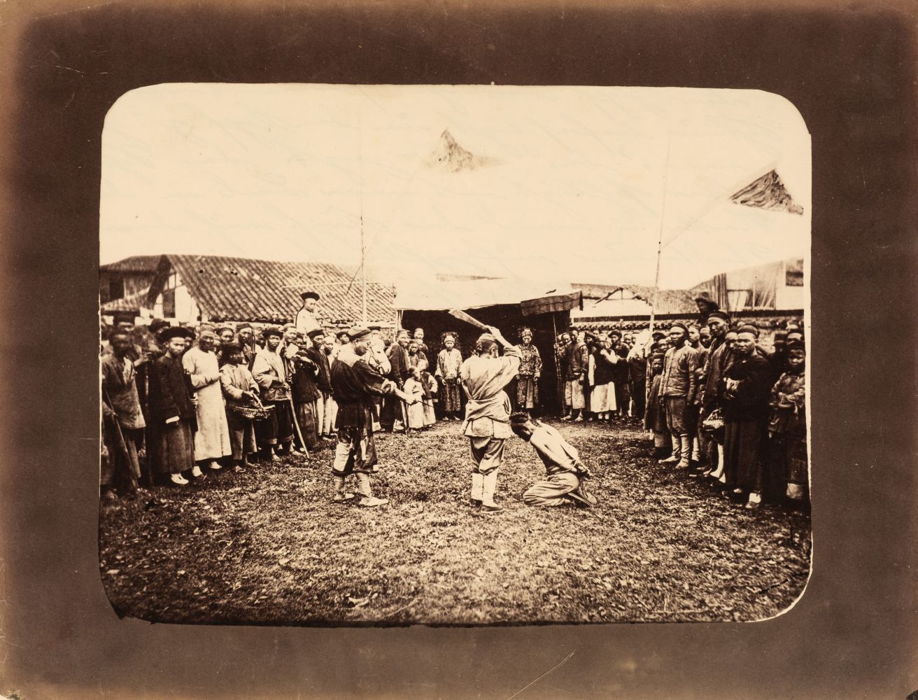 China. Chinese execution [and] Chinese convicts in the Kangue, both by William Saunders, c. 1870