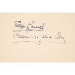 Laurel & Hardy (Stan Laurel, 1890-1965 & Oliver Hardy, 1892-1957), Vintage Autograph Signatures
