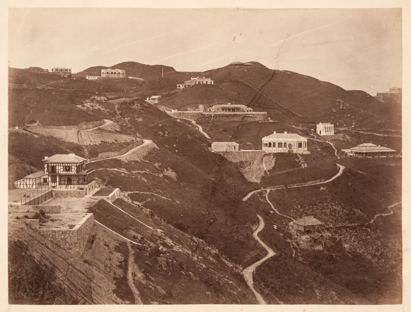 Hong Kong. Three albumen print photographs, c. 1870 - Image 2 of 3