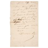 Hugo (Victor-Marie, 1802-1885). Autograph Letter Signed, 'Victor Hugo', Tuesday 20 March