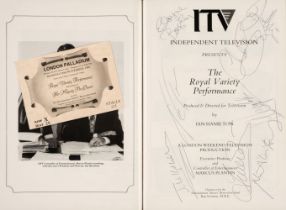 Royal Variety Performance Programme, 20th November 1989, multi-signed
