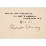 Fleming (Alexander, 1881-1958), Autograph Signature, 'Alexander Fleming', 1947