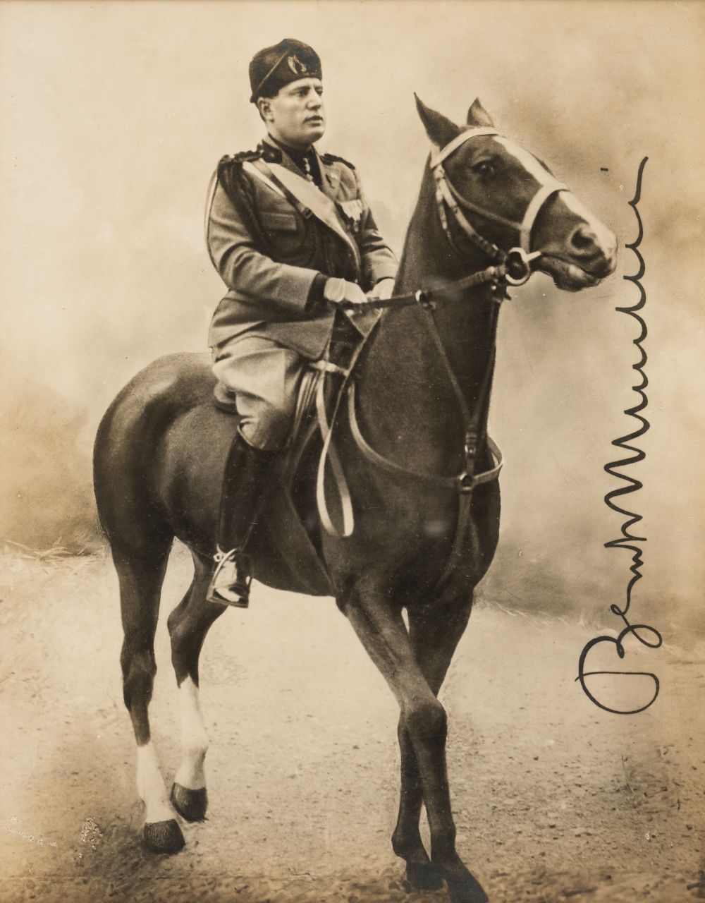 Mussolini (Benito, 1883-1945). Signed Photograph, 'Benito Mussolini', c. 1930s