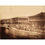 China. Houses in the Chinese Quarter, Shanghai, c. 1870, albumen print