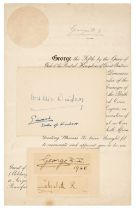 George V (George Frederick Ernest Albert, 1865-1936). Document Signed, 'George RI', 24 June 1910