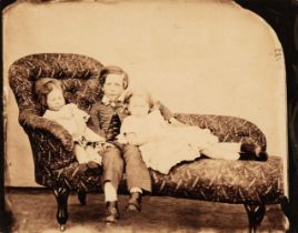 Dodgson (Charles Lutwidge, ‘Lewis Carroll’, 1832-1898). Clara, Harry and Jessie Rowden, 1863