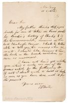 Mill (John Stuart, 1806-1873), Autograph Letter Signed, ‘J S Mill’, Monday 11 o’clock, 12 July 1824