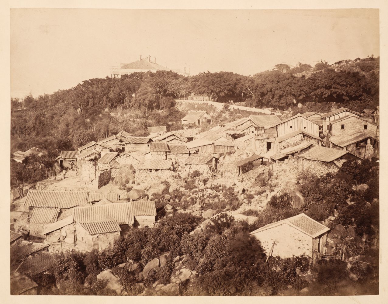 Hong Kong. Three albumen print photographs, c. 1870 - Image 3 of 3