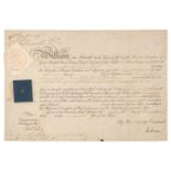 William IV (1765-1837). Document Signed, 'William R', Saint James's, 16 December 1831