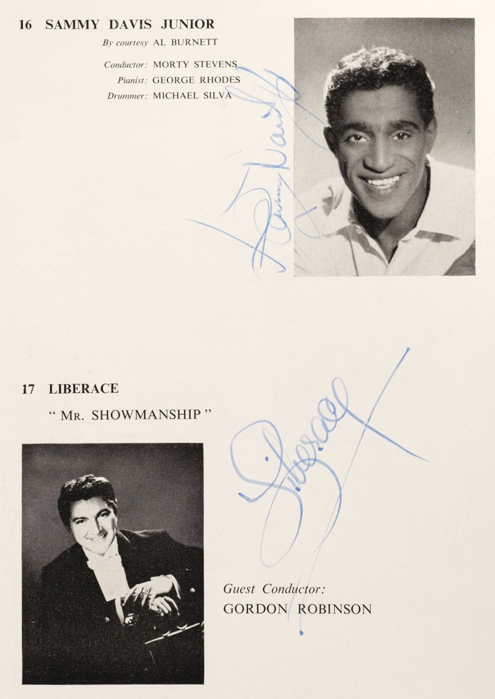 Royal Variety Performance multi-signed programmes, 1951-60