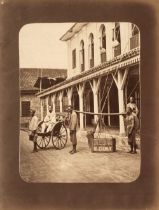 China. Chinese rickshaw and pack carriers, by William Saunders, c. 1870