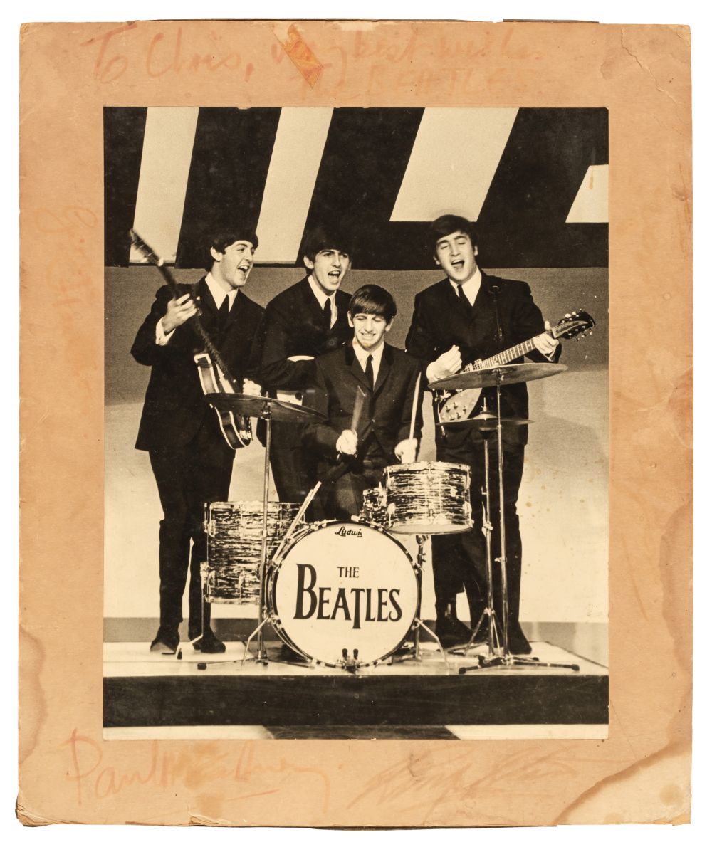 The Beatles. Signed Photograph, c. 1963/64, mounted gelatin silver print photograph, 1963