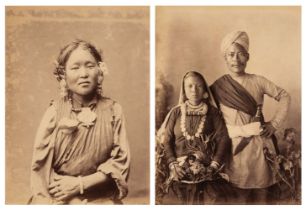 India. An assorted group of 53 photographs of Indian people and scenes, c. 1860-1880