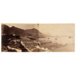 Hong Kong. A two-part panorama looking west from Jardine Matheson, c. 1870s