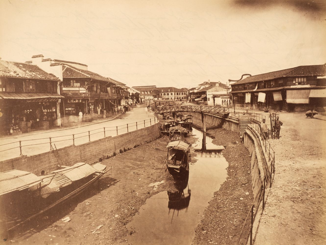 China. Waterway leading into Chinese interior, Shanghai, c. 1870