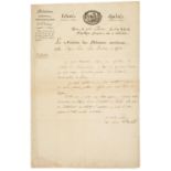 Talleyrand-Périgord (Charles Maurice de, 1754-1838), Letter Signed, ‘Ch Mau Talleyrand’, 1815