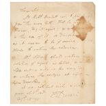 Darwin (Erasmus, 1731-1802), Autograph Letter Signed, 'E. Darwin', 23 August 1795