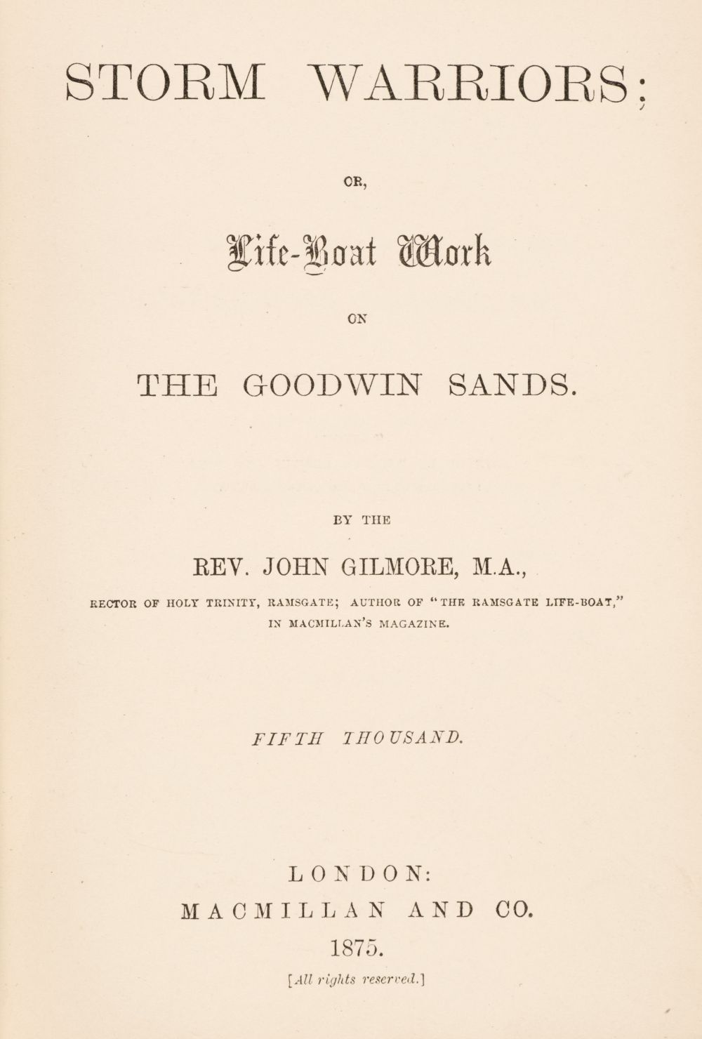 Nightingale (Florence, 1820-1910). Storm Warriors; or Life-Boat Work on the Goodwin Sands - Image 2 of 3