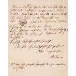 Bulow (Hans von, 1830-1894), Autograph Letter Signed, ‘Bulow’, Wiesbaden, 30th December 1872