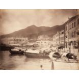 Hong Kong. Three albumen print photographs, c. 1870