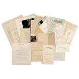 Literary Autographs. A collection of 35 literary autographs, mostly 20th century