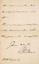 Brunel (Isambard Kingdom, 1806-1859), Autograph Letter Signed, 'I. K. Brunel', 1857