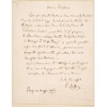 Rossini (Gioachino Antonio, 1792-1868). Autograph Letter Signed, 'G. Rossini', Paris, 20 May 1861