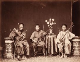 China. Blind Musicians, by Pun Lun, c. 1870