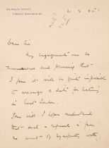 Scott (Robert Falcon, 1868-1912). Autograph Letter Signed, 'Robt. F. Scott', 1905