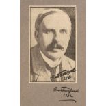 Rutherford (Ernest, 1871-1937), Double-Signed Portrait, ‘Rutherford’, 1932