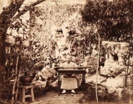 China. A group of 3 albumen print photographs, c. 1870