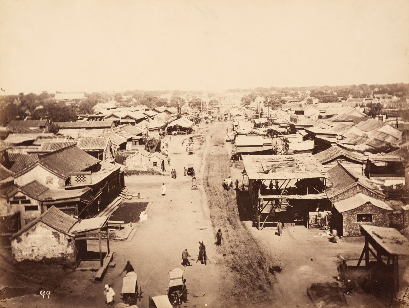 China. Part of the Chinese Quarter, Shanghai, c. 1870