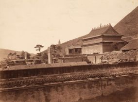 China. Palace of the Emperor, Peking [and] Burial Site of Chinese Emperors in Peking, c. 1870