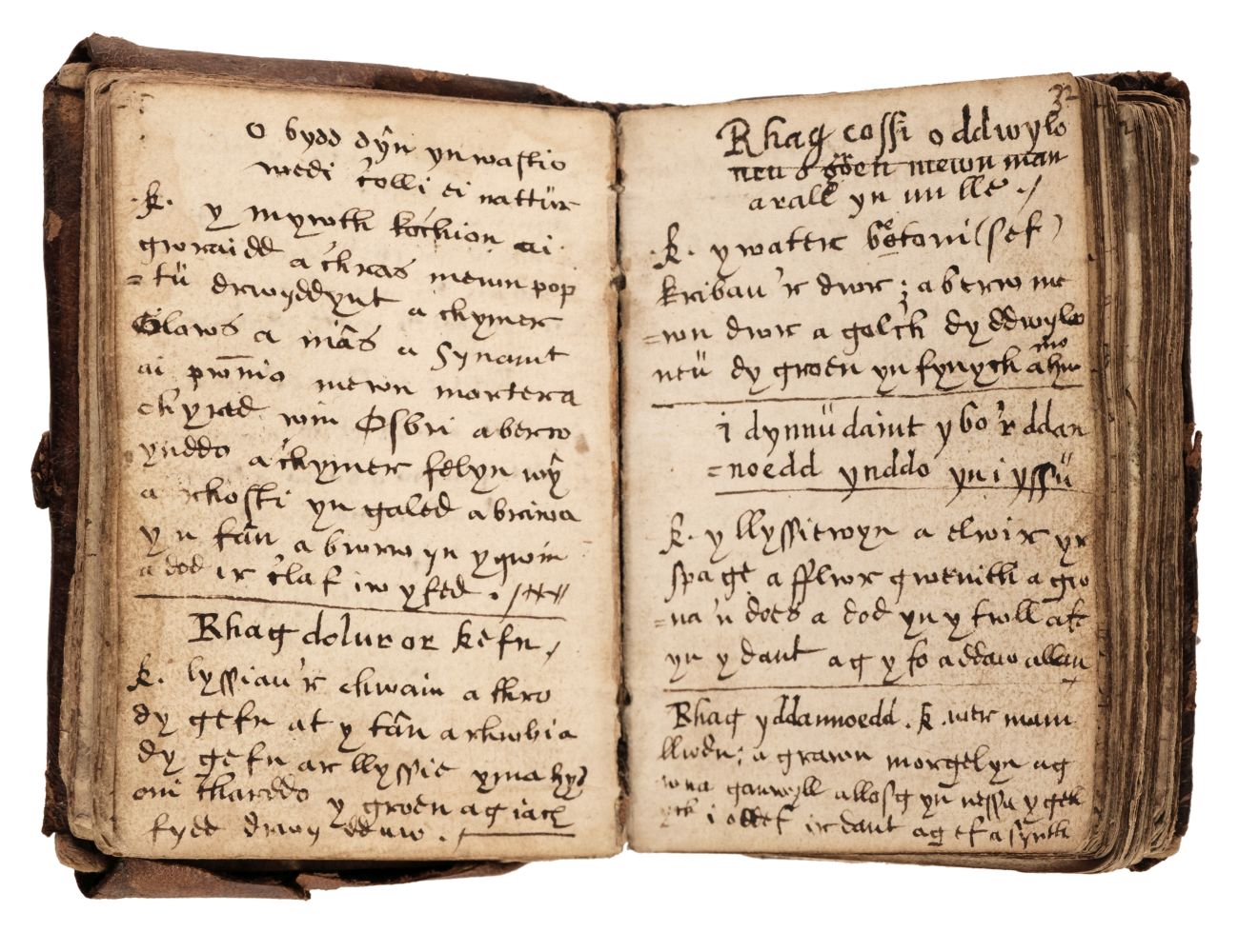 Welsh Manuscript. A manuscript almanack in the hand of Edward Williams, Llansilin, 1666-1667
