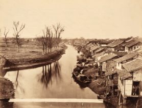 China. View of a poor Chinese district, possibly by Henry Cammidge, c. 1865