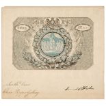 George IV (1762-1830). A printed ticket for admission to Westminster Abbey, 1821