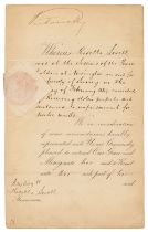 Victoria (1819-1901). Document Signed, 'Victoria R.I.', St James's, 12 July 1884
